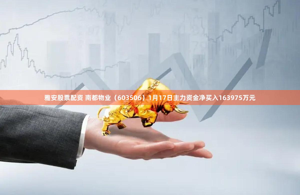 雅安股票配资 南都物业（603506）1月17日主力资金净买入163975万元