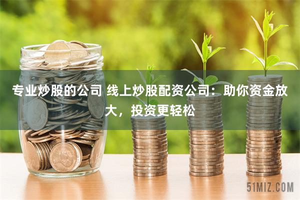 专业炒股的公司 线上炒股配资公司：助你资金放大，投资更轻松