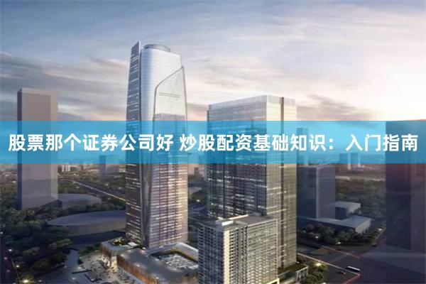 股票那个证券公司好 炒股配资基础知识：入门指南